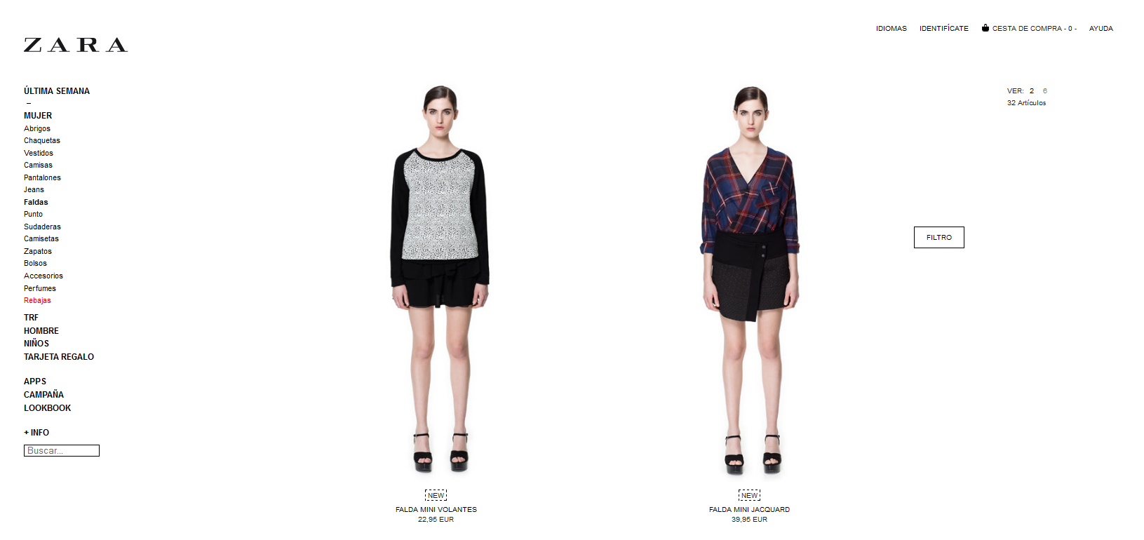 Comprar ropa online en Zara - Hoy