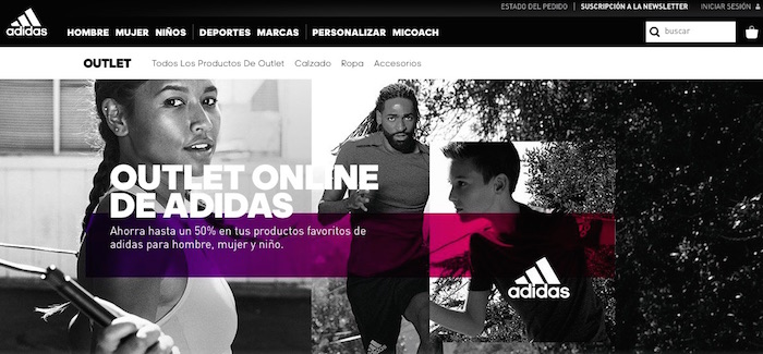 Outlet online de Adidas
