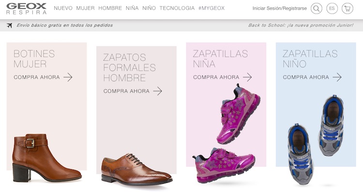 Comprar en el outlet online de Geox